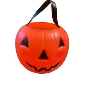 Vintage Empire Halloween Blow Mold Candy Bucket Jack o Lantern Triangle Eyes